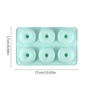 6 Donut Cake Silicone Molds Kitchen Baking Cookie Mold High Temperature Resistant Baking Tray Donut Making Mold Cake Accessories