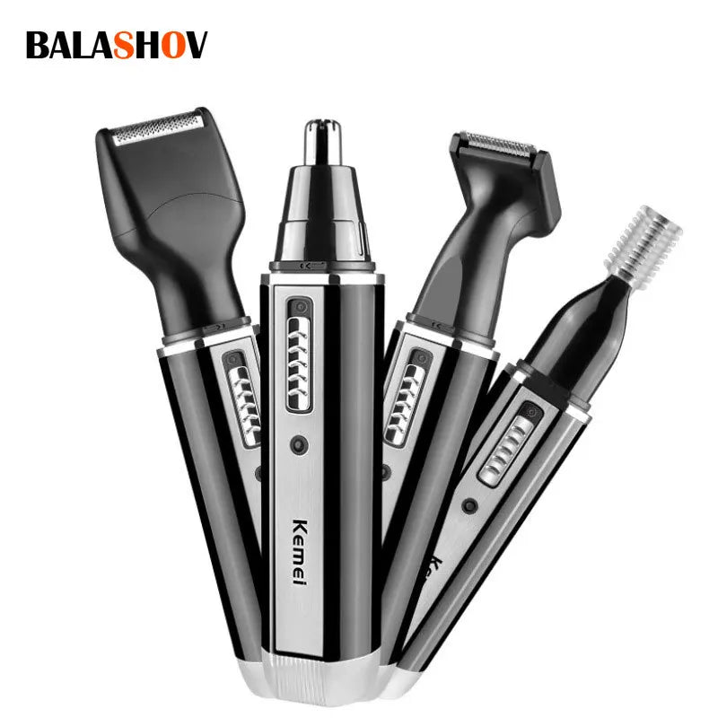 4 in 1 Rechargeable Men Electric Nose Ear Hair Trimmer Women trimming sideburns eyebrows Beard hair clipper cut Shaver