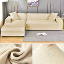 Velvet Sofa Cover Thick Elastic 1/2/3/4 Seater Sofa Cover for Living Room Velvet Plush L Shaped Corner Sofa  Couch Cover