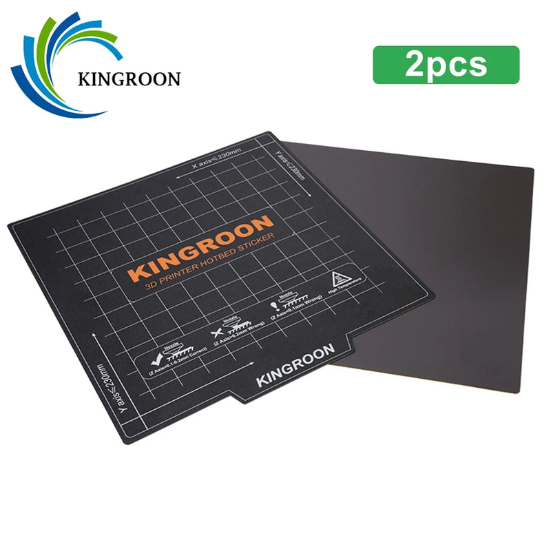 KINGROON 2pcs 180x180/235x235/310x310mm 3D Printer Bed Flexible Magnetic Heatbed Base For Ender 3 CR10 KP3S KP5L Platform