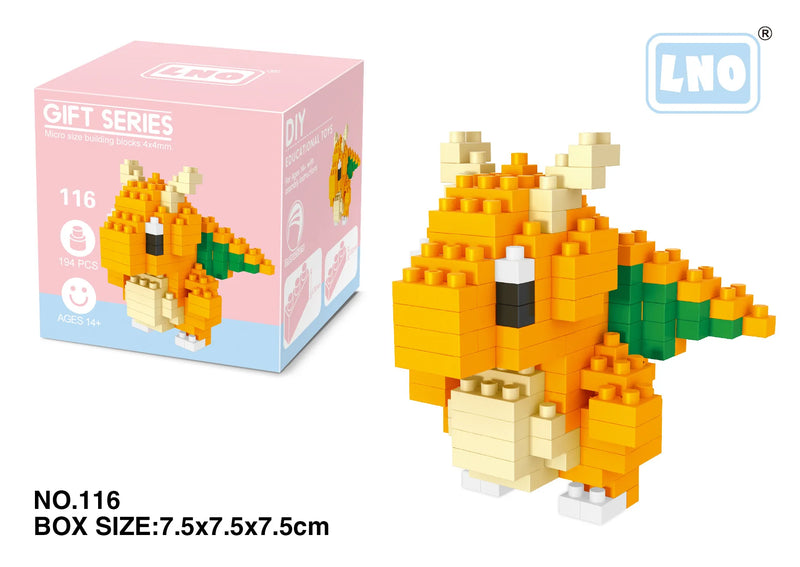 Pokemon Small Blocks Nanoblock Charizard Kyogre Groudon Rayquaza Model Education Graphics Toys for Kids Birthday Gift Toys