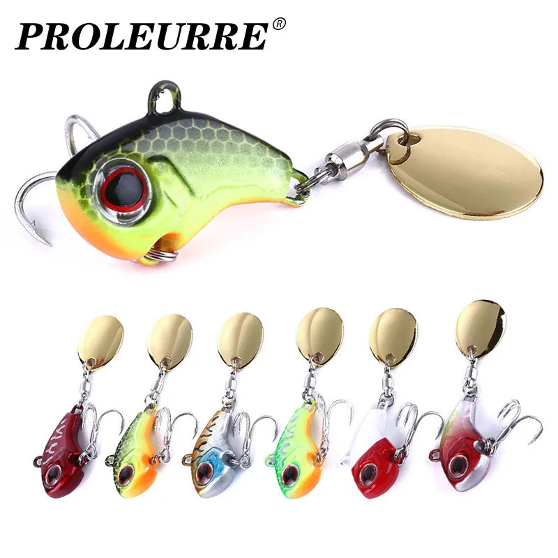 1Pcs 9g 16g 21g Metal VIB Spinner Vibration Fishing Bait With Tail Rotating Spoon Lures Sinking Swimbait Crankbaits Pesca Tackle