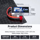 Zeee 2S 2200mAh Shorty RC Lipo Battery 7.4V 50C T/XT60 Plug Softcase RC Car Truck Buggy FPV Drone Helicopter Airplane RC Parts