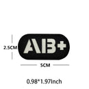5*2.5CM IR Reflection Blood Type A B AB O POS NEG Embleem Hook and Loop Patches,Tactical Badges Clothes Stickers Glow in Dark