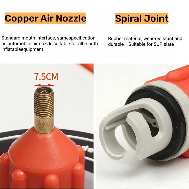 Durable Air Valve Adaptor Wear-resistant Rowing Boat Air Valve Adaptor Nylon Kayak Inflatable Pump Adapter for SUP Board