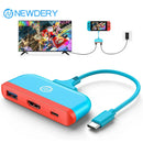 NEWDERY Switch Dock for Nintendo Switch OLED/Steam Deck/Samsung DeX Switch Docking Station for TV Type C to 4K HDMI Hub Adapter