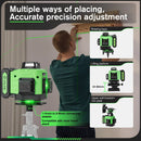 HGLINE 16 Lines Laser Level 4D 360° Horizontal Vertical Cross Laser Level 2pcs 6000mAh Li-ion Battery Automatic Leveling Tool