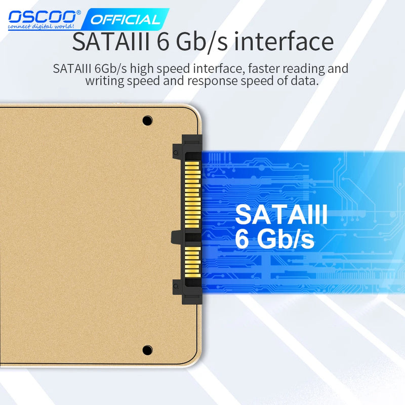 Hard drive disk OSCOO SDD 2.5 Inch MLC SSD Hdd Hard Disk Disc 2.5 "Internal Solid State Drive 256GB 512GB for PC Laptop Computer