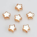 50Pcs/Lot Crystal Star Pendants 8mm Faceted Glass Loose Beads Handmade For Jewelry Diy Making Accessories Wholesale In Bulk