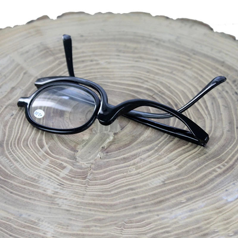 Women Magnifying Glasses Makeup Reading Glasses Folding Eye Make Up Diopter +1.0 +1.5 +2.0 +2.5 +3.0 +3.5 +4.0 Resin Lens