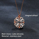 SINLEERY Unusual together 4 crystal heart flower pendant stainless steel necklace gold silver color chain XL333 ZD1 SSK