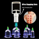 6Pcs Vacuum Cupping Sets with Pumping Gun Suction Cups Back Massage BodyCup Detox Anti Cellulite Therapy Cans Healthy CareJars