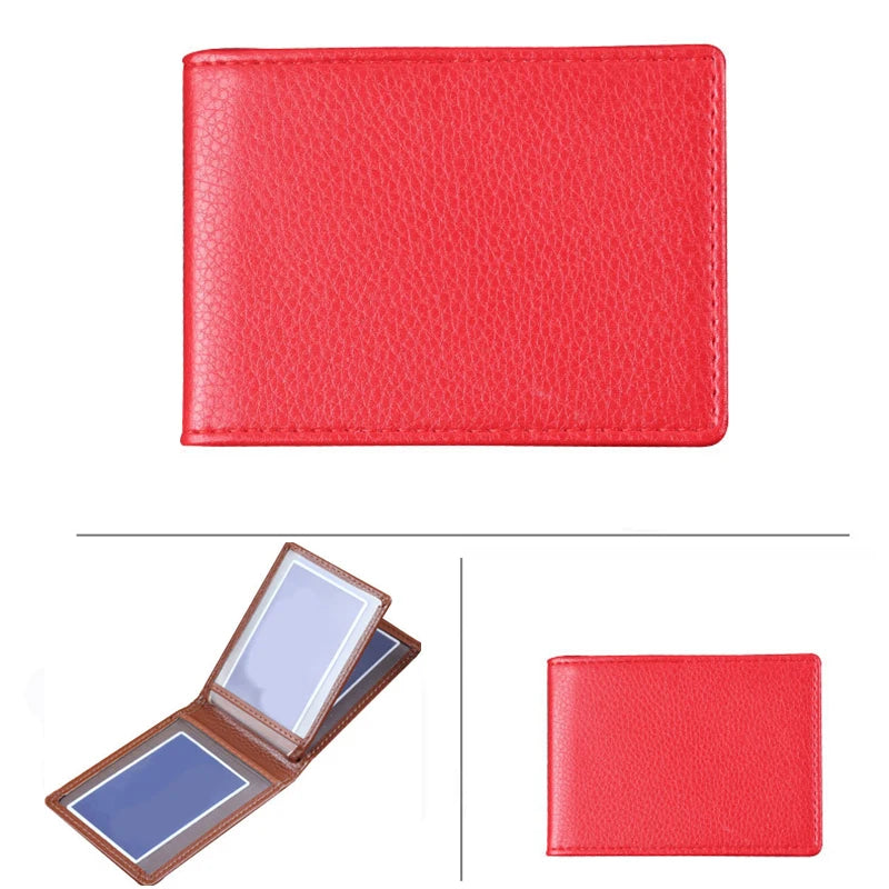 Driver License Holder Pu Leather Cover for Car Driving Documents Business ID Pass Certificate Folder Wallet Black Red Card Bags