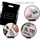 Black Thank You Packing Bag Plastic Gift Bags With Handle For Small Business Wedding Birthday Present Party Home Storage 10PCS