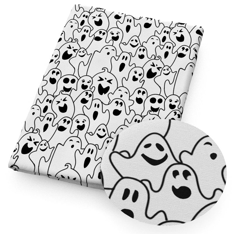 Halloween Bat Pumpkin Skull Printed Polyester Pure Cotton Material Patchwork Tissue Sewing Quilting Fabrics Needlework DIY Cloth