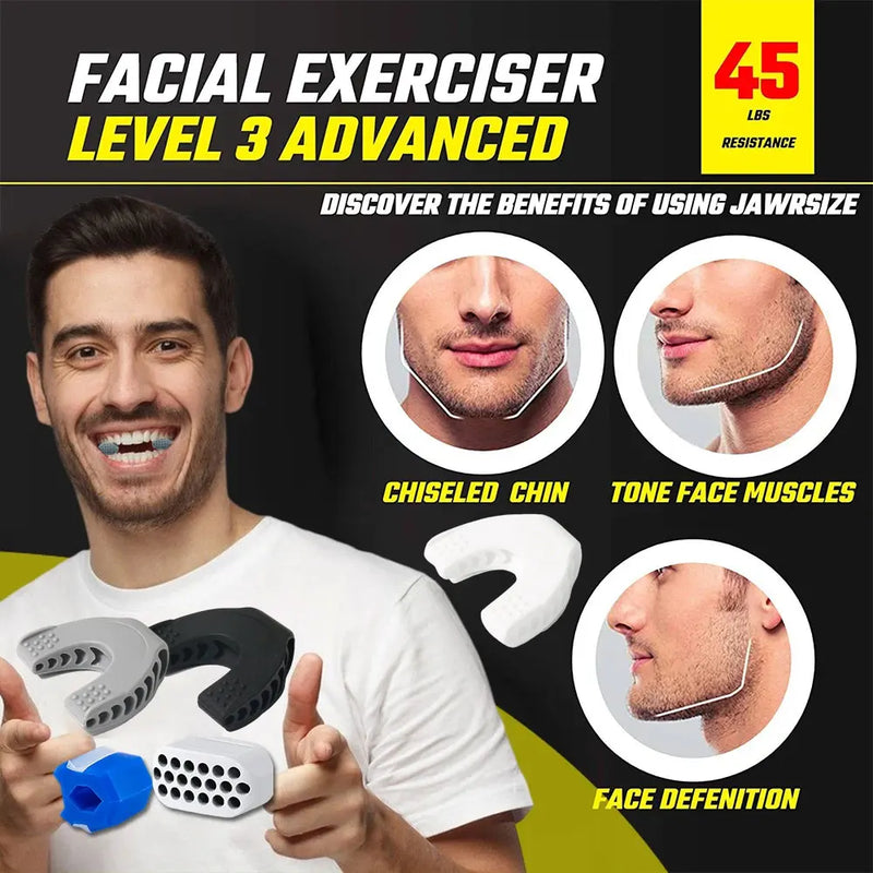 Jawline Exerciser Silicone Facial Jaw Muscle Trainer Fitness Face Masseter Stress Chew Ball Double Chin Reduce Face Lifting Slim