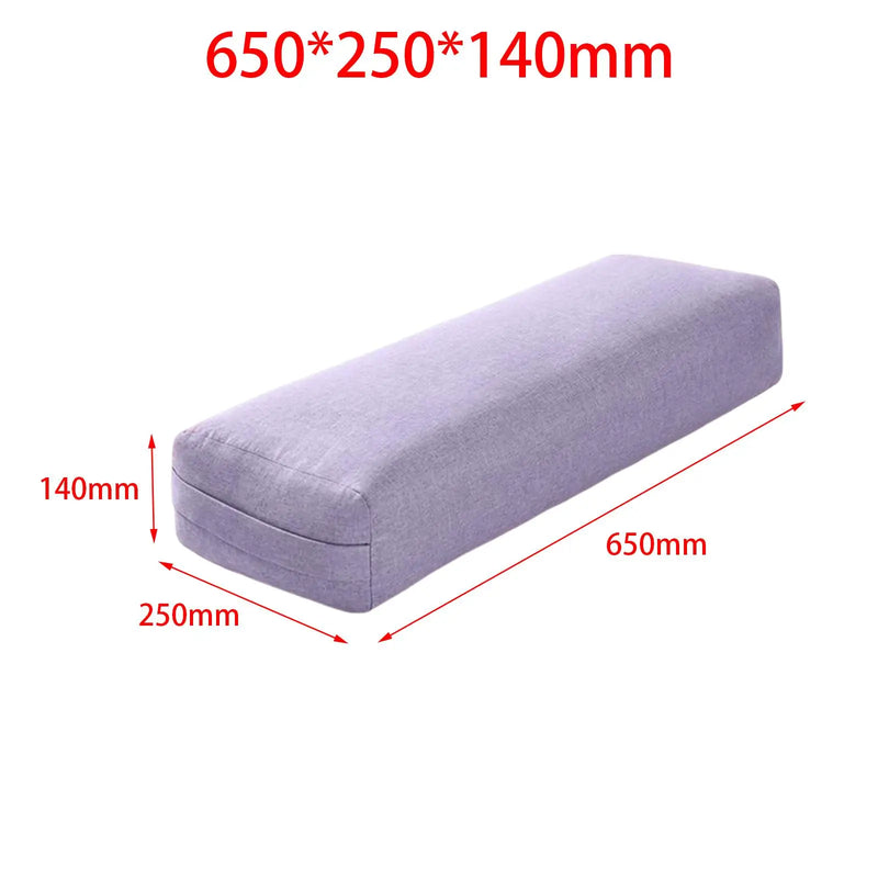 Professional Yoga Bolster Meditation Cushion Removable Cover for Support