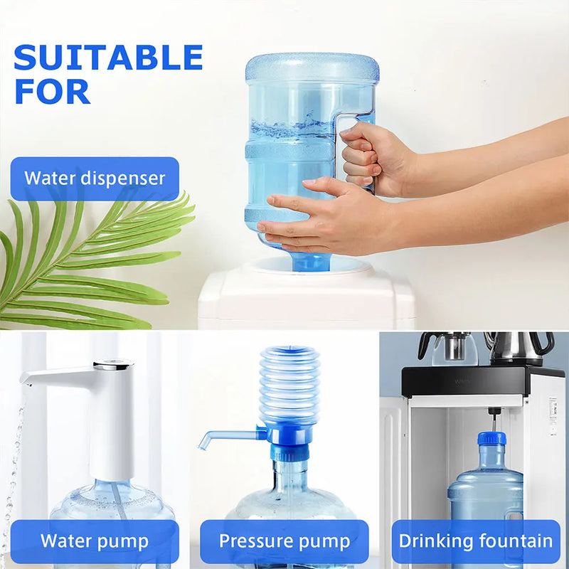 5L Water Jug Plastic Crown Cap Reusable Water Bottle Water Storage Bucket 2 Cap 5 Liters Water Container Camping Water