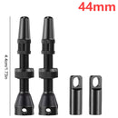 1 Pair Bicycle Valve CNC Aluminum 40/44mm Road Bike Tubeless Tire Valve Value Core Remover Tool with Caps for Road Tubeless Tire