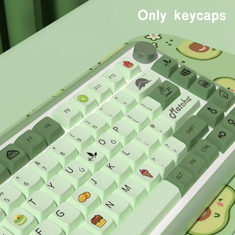 AZERTY Mechanical Keyboard Keycaps Matcha QWERTZ Keycap XDA Profile ISO PBT Keycaps Spanish French German Nordic Keycap