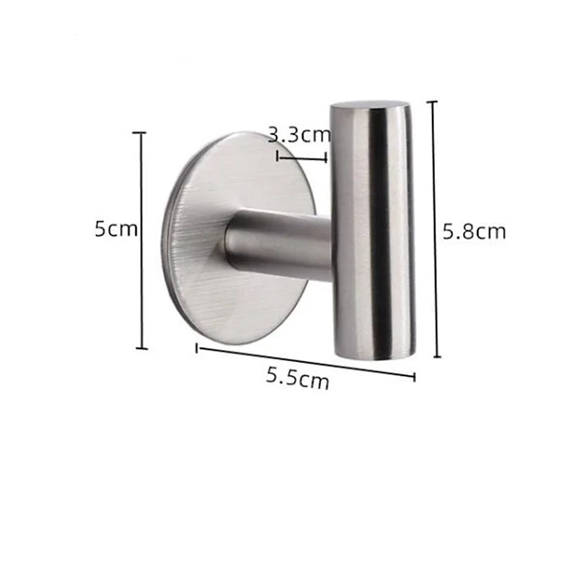 Black Robe Hook Wall Hook Towel Hook for Bathroom Stainless Steel Coat Hook Rustproof Hook Hanger for Kitchen Hardware