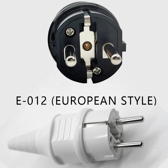 EU AC Power Adapter Socket 16A 250V Connector Cable Electrical Plug White Black korean Male Converter Adaptor Detachable Plug