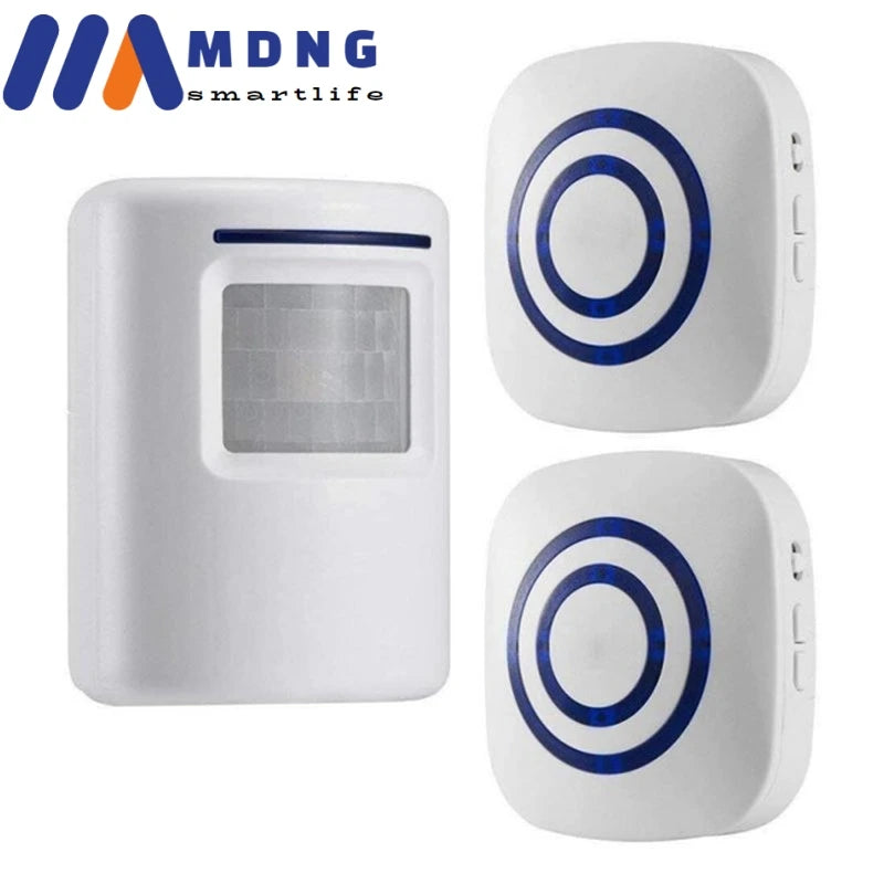 New 110V-240V Wireless Doorbell PIR Infrared Sensor Motion Detector Entry Door Bell Alarm Receiver Transmitter EU/US Plug