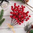 Wholesale Artificial Red Berries Stem Christmas Red Holly Berry Stamen Fake Flowers Plants Ornaments New Year Party Home Decor