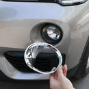ABS Carbon Fiber 2pcs Car Styling Front Fog Light Frame Lamp Ring Cover Trim for BMW X1 F48 2016-2019 Car Exterior Accessories