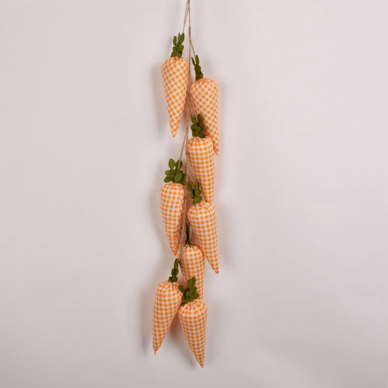 2/3PCS Easter Ornaments Carrots Rabbit Hanging Pendant Toy Cloth Props Happy Easter Decorations 2023 for Home Party
