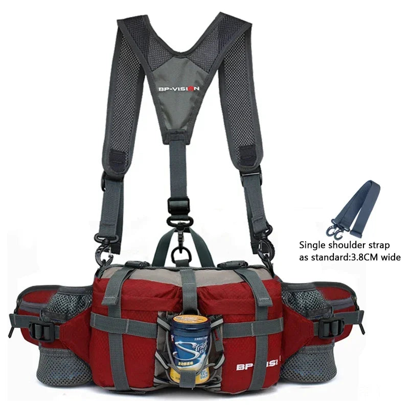 Men Women Shoulder Bag Kettle Travel Backpack Waterproof Rucksack 5L Outdoor Sports Hiking Waist Bag Camping  Cycling Climbing