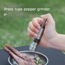 Salt Grinder Pepper Mill Stainless Steel Thumb Push Pepper Spices Grinder Transparent Built-in Spring Kitchen Tool Accessories