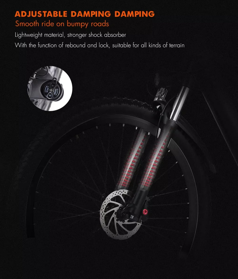 2024 New RANDRIDE E-bike 1000W 27.5-inch Electric bike Aluminum alloy full suspension ebike 48V 17AH lithium battery