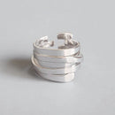 BF CLUB 925 Sterling Rings for Women Fashion Geometric Handmade Irregular Gold StarRing Simple Fine Jelwery Party Christmas Gift