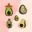 New Cartoon Avocado Enamel Pins Cute Fruit Brooches Women Men Jeans Coat Lapel Pin Badge Jewelry Gift for Friend Wholesale Pins