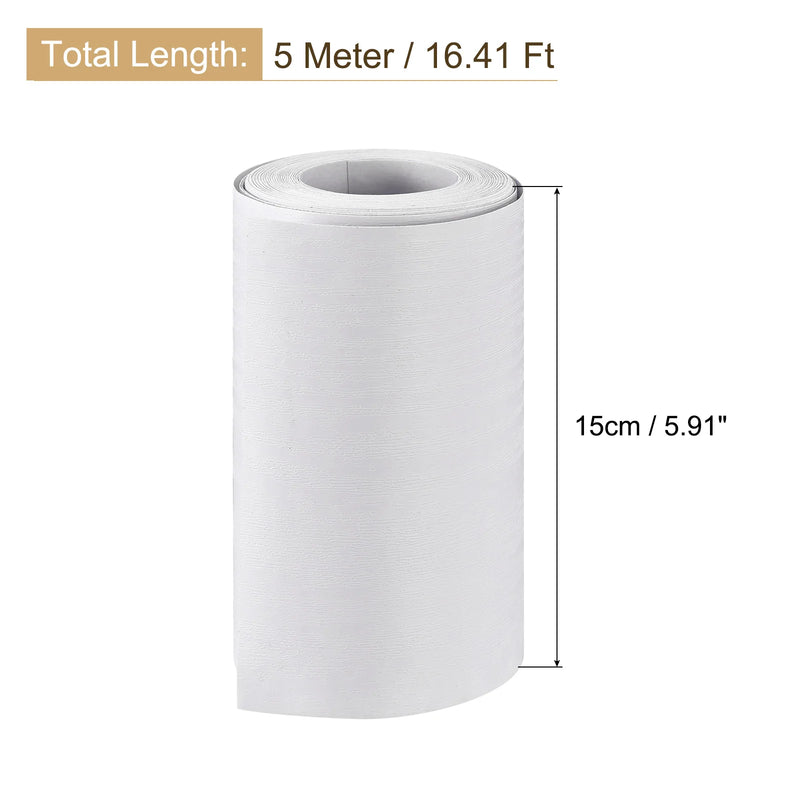 Wood Grain Tape, 5.91"x16 Ft Peel and Stick with Scraper for Furniture (White)