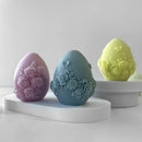 Easter Egg Silicone Candle Mold Aromatherapy Plaster DIY Craft Candles Making Tools Ornaments Embossed Flower Egg Mold