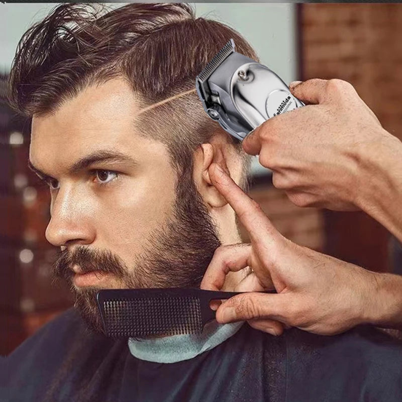 All Metal Hair Trimmer Machine Beard Clipper Electric Shaver for Men High Power Professional Cutter For Hairdresser Barber Shop