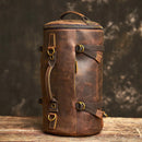 NUPUGOO Multifunctional Men's Backpack Genuine Leather Vintage Handbag  Crossbod Personalizationy  Cylinder Bag
