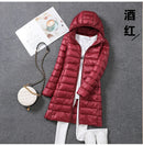Plus Size 5xl Women's Long Puffer Jacket 2023 New Arrivals Autumn Winter Female Hat Detachable White Duck Down Coat