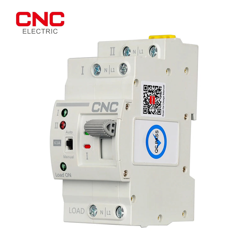 CNC Din Rail 2P 4P ATS Dual Power Automatic Transfer Switch Electrical Selector Switches Uninterrupted Power 25A 40A 63A