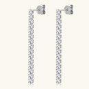 OXTAO 2.5mm Moissanite Dangle Earring Female Jewelry Real 925 Silver Long Chandelier Earrings Wedding Fine Gewelry Gift