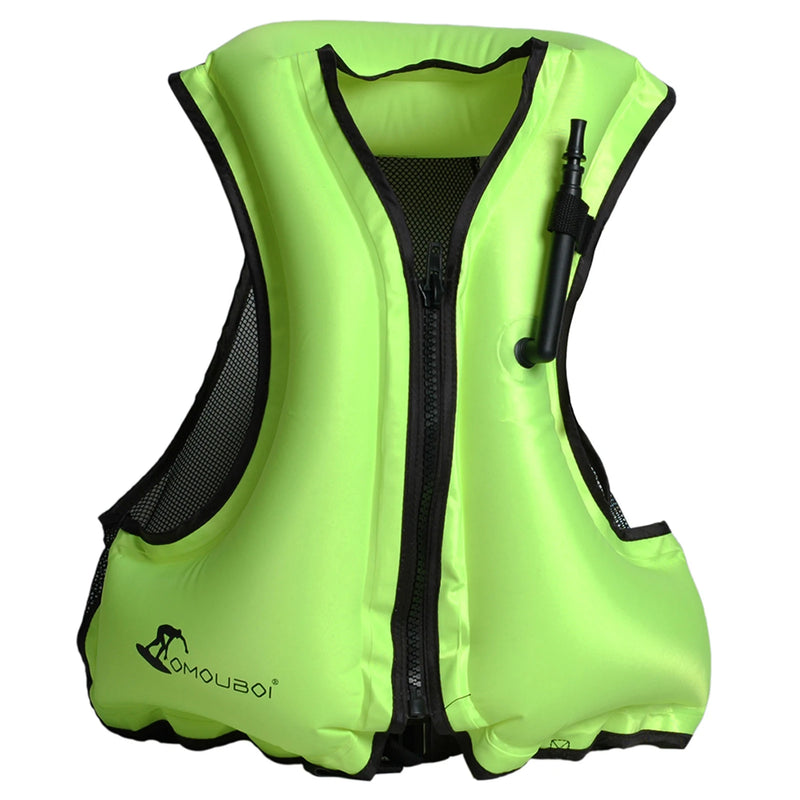 Adult Inflatable Swim Vest Life Jacket for Snorkeling Floating Device Swimming Drifting Surfing Water Sports Life Saving