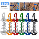 1/5Pcs Adjustable Plank Floor Spring Fishbone Anchor Tent Pegs Buckle Outdoor Awning Deck Stakes Fixed Nails Camping Tent Hooks