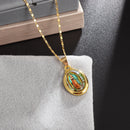 Classic Christian Virgin Mary Pendant Necklace Women\\'s Religious Lucky Prayer Amulet Good Luck Jewelry Gift