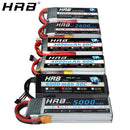 HRB Lipo Battery 2S 3S 4S 6S 1300mah 1500mah 2200mah 2600mah 5000mah 6000mah 4000mah  7.4V 11.1V 14.8V 22.2V T XT60 RC Parts