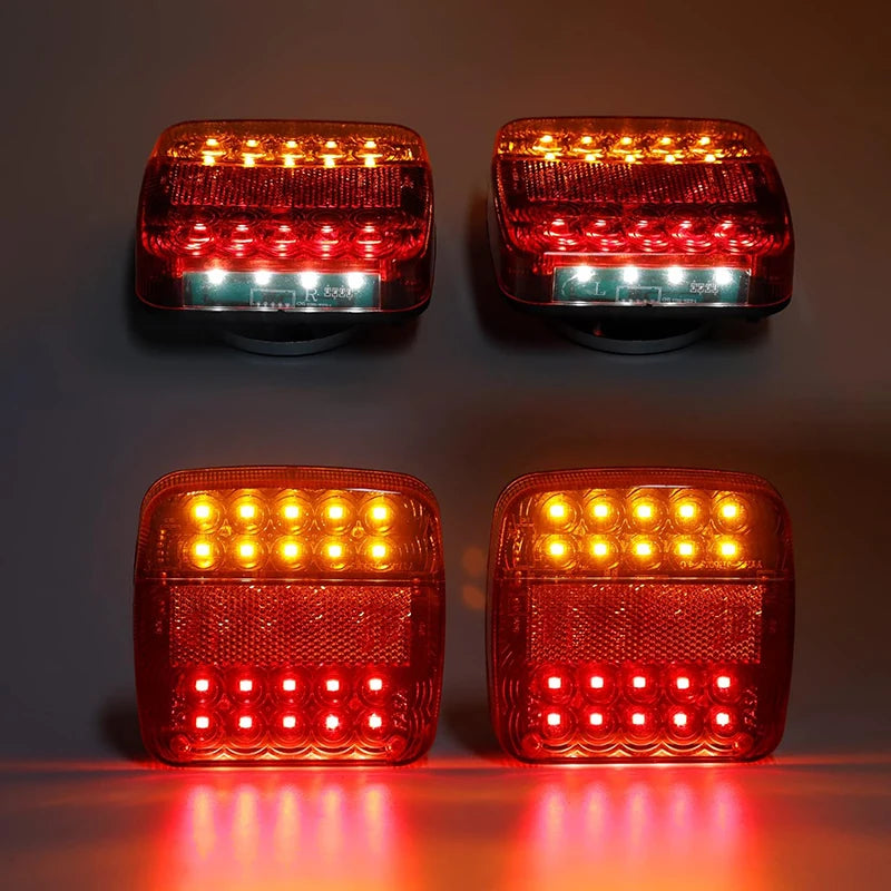 Yuanjoy 12V Wireless Magnetic Trailer Tail Lights LED Universal Signal Warning Brake Light For Lorry Caravans Bus Campers