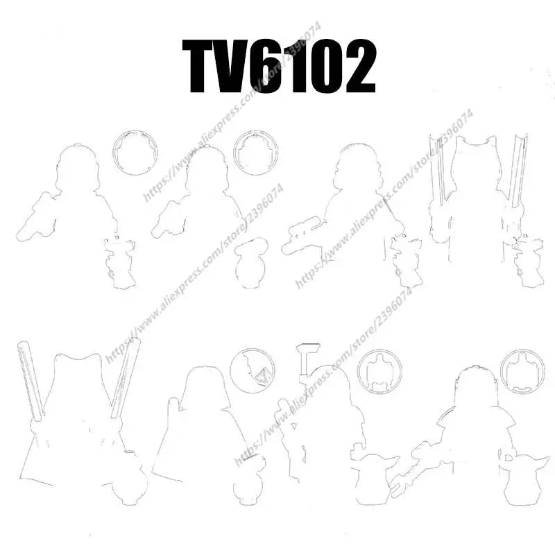 TV6102 Action Figures Movie accessories Building Blocks Bricks toys TV8009 TV8010 TV8011 TV8012 TV8013 TV8014 TV8015 TV8016