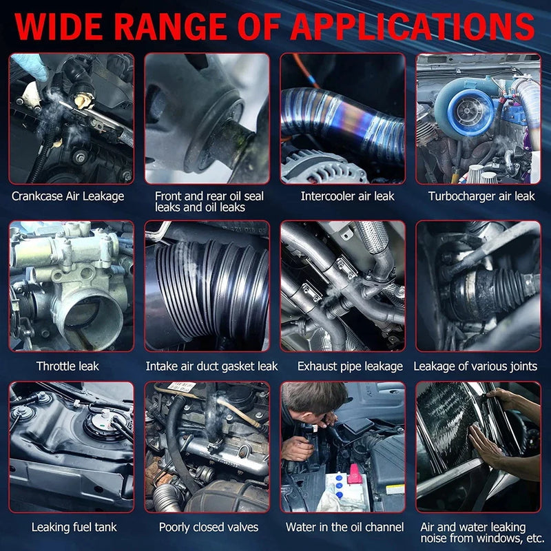 ANCEL S3000 Car Smoke Leak Detector With Air Pump 12V EVAP Diagnostic Tool Vacuum Tester Fuel Pipe Leakage Locator for Motocycle