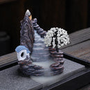 2024 Resin Reflux Incense Burner Tower Sandalwood Decoration Home Indoor Aromatherapy Mosquito Repellent Incense Burner Ornament